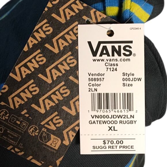 Vans Gatewood Rugby Men’s XL NWT $70 MSRP - Picture 6 of 6